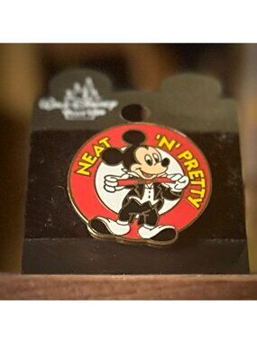 Disney Mickey Mouse Neat 'N' Pretty Enamel Pin Vintage